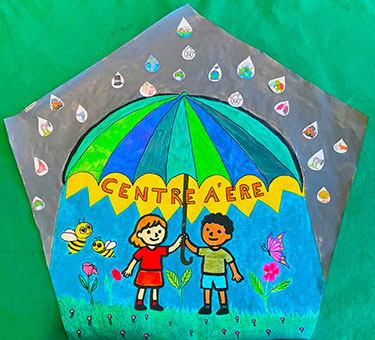 création du logo centre a'ère par la maison des jeunes d'ollioules fol83